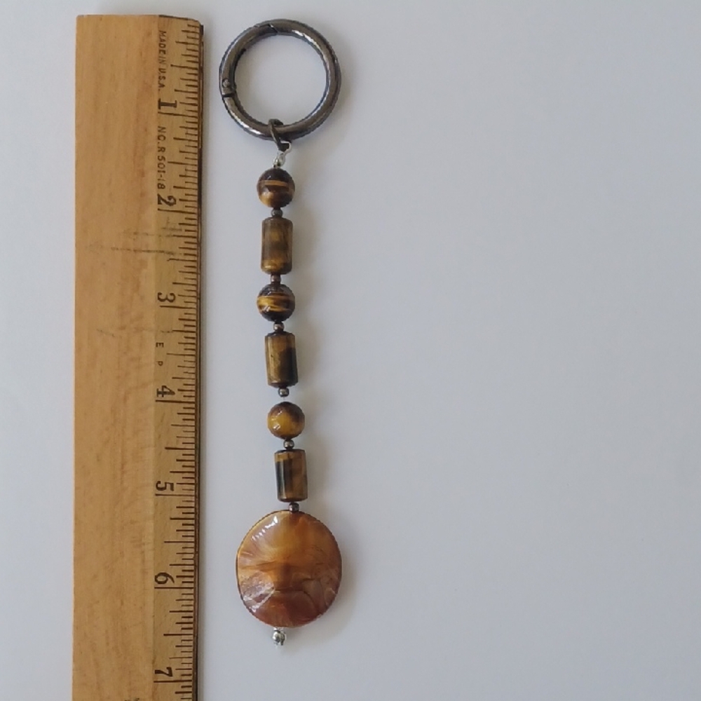 Beaded Purse Charm with Pendant